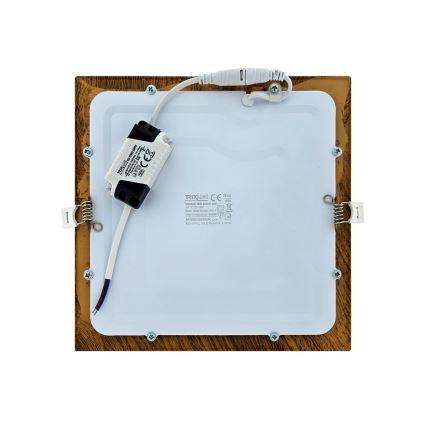 Світлодіодний вбудований світильник SQUARE LED/18W/230V 4200K 22x22 см коричневий