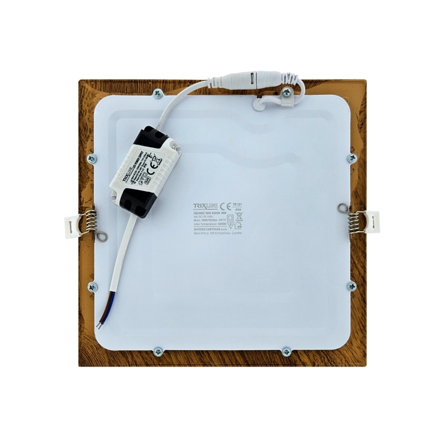 Світлодіодний вбудований світильник SQUARE LED/18W/230V 4200K 22x22 см коричневий