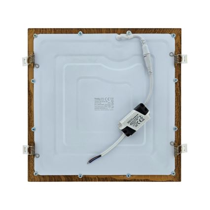 Світлодіодний вбудований світильник SQUARE LED/24W/230V 4200K 29,2x29,2 см коричневий