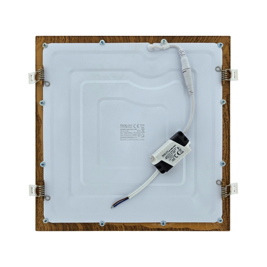 Світлодіодний вбудований світильник SQUARE LED/24W/230V 4200K 29,2x29,2 см коричневий
