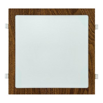 Світлодіодний вбудований світильник SQUARE LED/24W/230V 4200K 29,2x29,2 см коричневий
