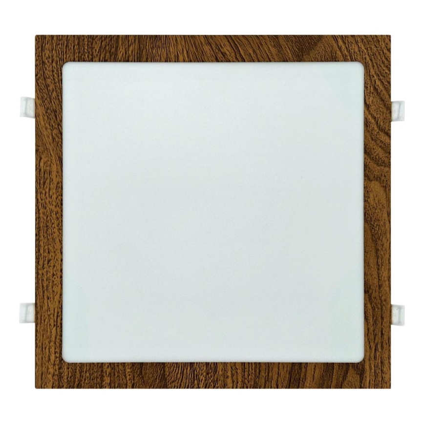 Світлодіодний вбудований світильник SQUARE LED/24W/230V 4200K 29,2x29,2 см коричневий
