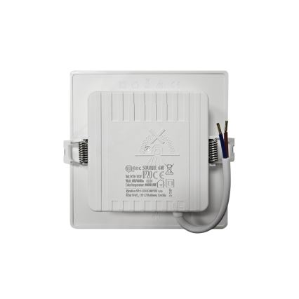 Світлодіодний вбудований світильник SQUARE LED/6W/230V 4000K 12x12 см білий