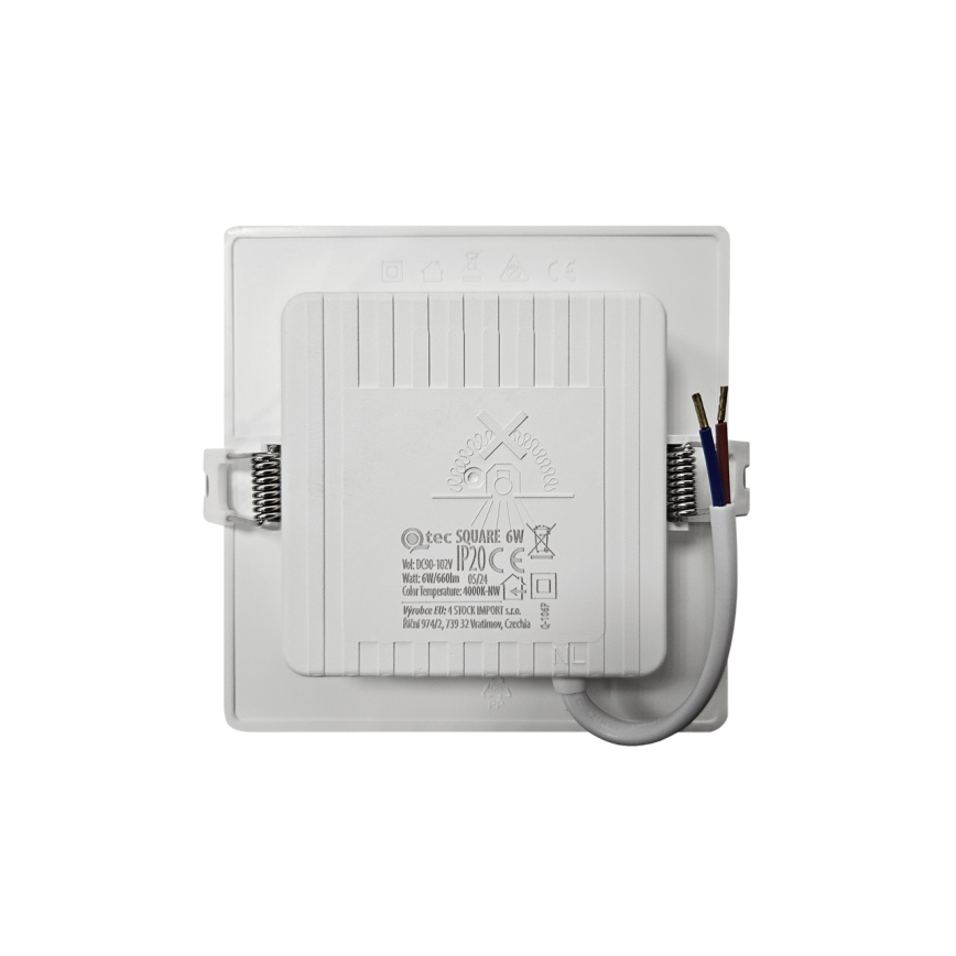 Світлодіодний вбудований світильник SQUARE LED/6W/230V 4000K 12x12 см білий