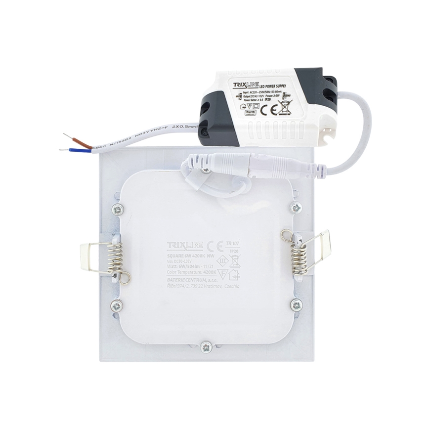 Світлодіодний вбудований світильник SQUARE LED/6W/230V 4200K 11,8x11,8 см білий