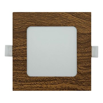 Світлодіодний вбудований світильник SQUARE LED/6W/230V 4200K 11,8x11,8 см коричневий