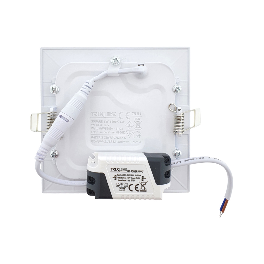 Світлодіодний вбудований світильник SQUARE LED/6W/230V 6500K 11,8x11,8 см білий