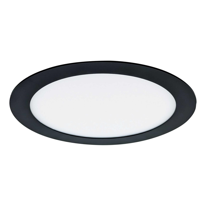 Світлодіодний вбудований світильник VEGA LED/18W/230V 2900/3900/5800K діаметр 22,5 см чорний
