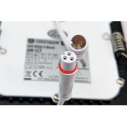 Світлодіодний вбудований світильник VEGA LED/18W/230V 2900/3900/5800K діаметр 22,5 см чорний