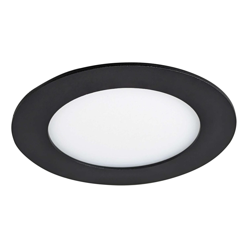 Світлодіодний вбудований світильник VEGA LED/6W/230V 2900/3900/5800K діаметр 12,5 см чорний