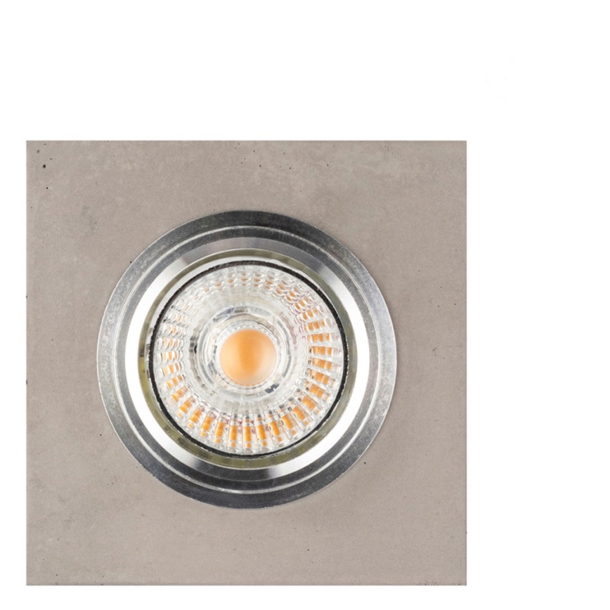 Світлодіодний вбудований світильник VITAR 1xGU10/5W/230V CRI 90 бетон – FSC сертифіковано