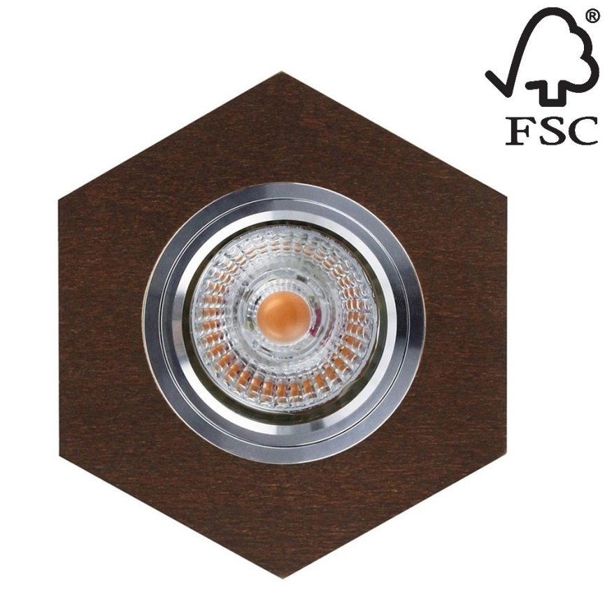Світлодіодний вбудований світильник VITAR 1xGU10/5W/230V CRI 90 бук – FSC сертифіковано