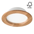 Світлодіодний вбудований світильник WOODY SPOT LED/12,5W/230V 3000K дуб ø 16 см