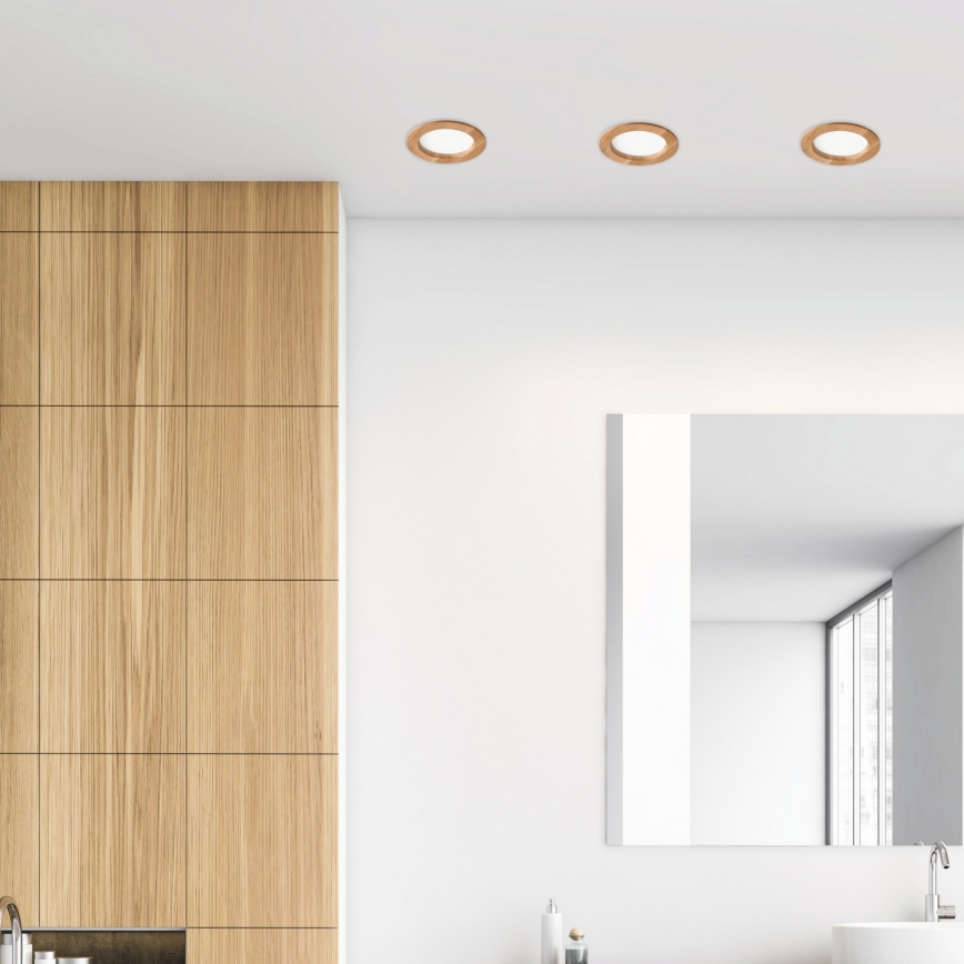 Світлодіодний вбудований світильник WOODY SPOT LED/12,5W/230V 3000K дуб ø 16 см