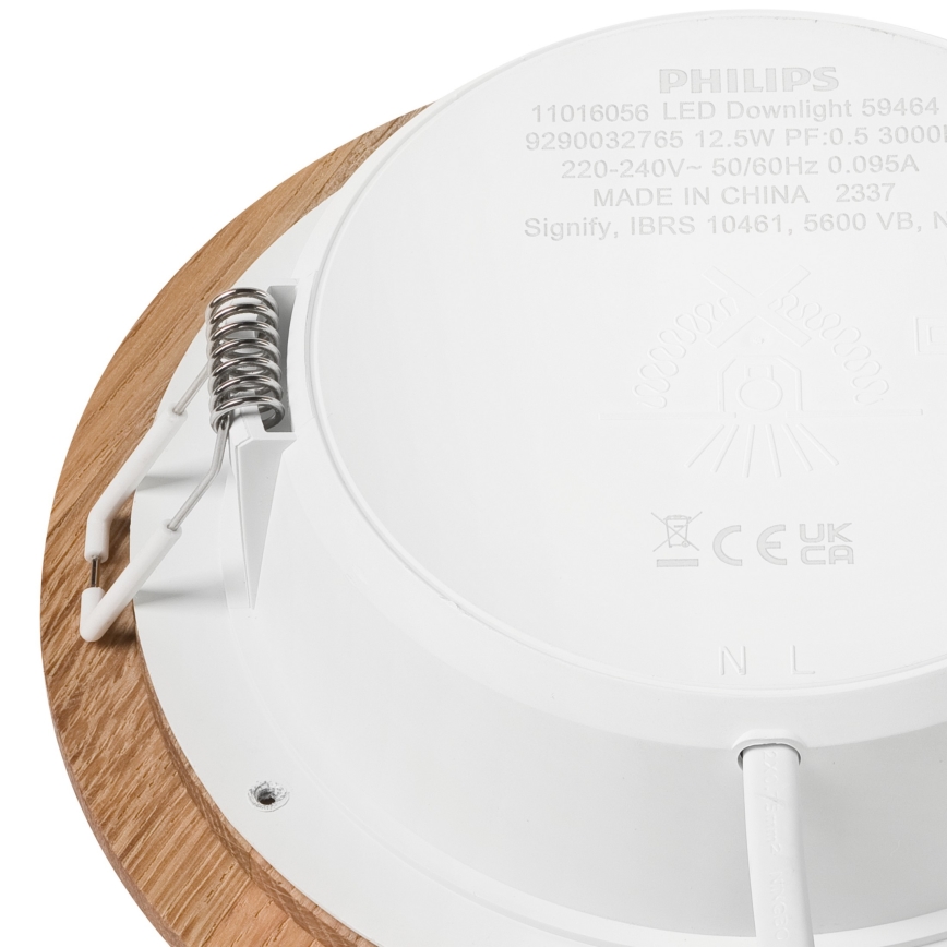 Світлодіодний вбудований світильник WOODY SPOT LED/12,5W/230V 3000K дуб ø 16 см