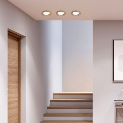 Світлодіодний вбудований світильник WOODY SPOT LED/12,5W/230V 3000K волоський горіх ø 16 см