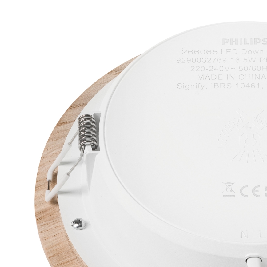 Світлодіодний вбудований світильник WOODY SPOT LED/16,5W/230V 4000K дуб ø 18,5 см