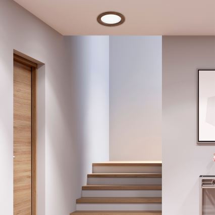 Світлодіодний вбудований світильник WOODY SPOT LED/16,5W/230V 4000K вишня ø 18,5 см
