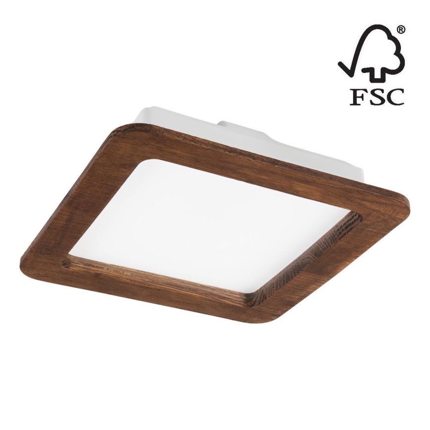 Світлодіодний вбудований світильник WOODY SPOT LED/17W/230V 3000K вишня 18,5x18,5 cm