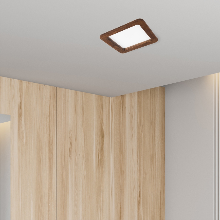 Світлодіодний вбудований світильник WOODY SPOT LED/17W/230V 3000K вишня 18,5x18,5 cm