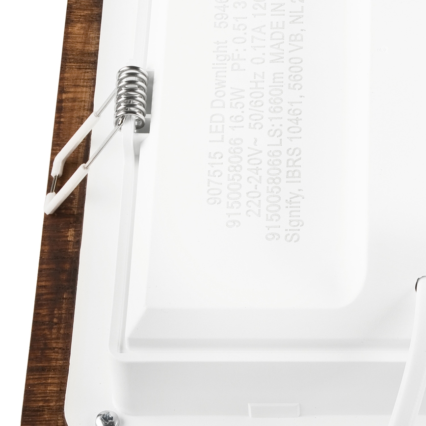 Світлодіодний вбудований світильник WOODY SPOT LED/17W/230V 3000K вишня 18,5x18,5 cm