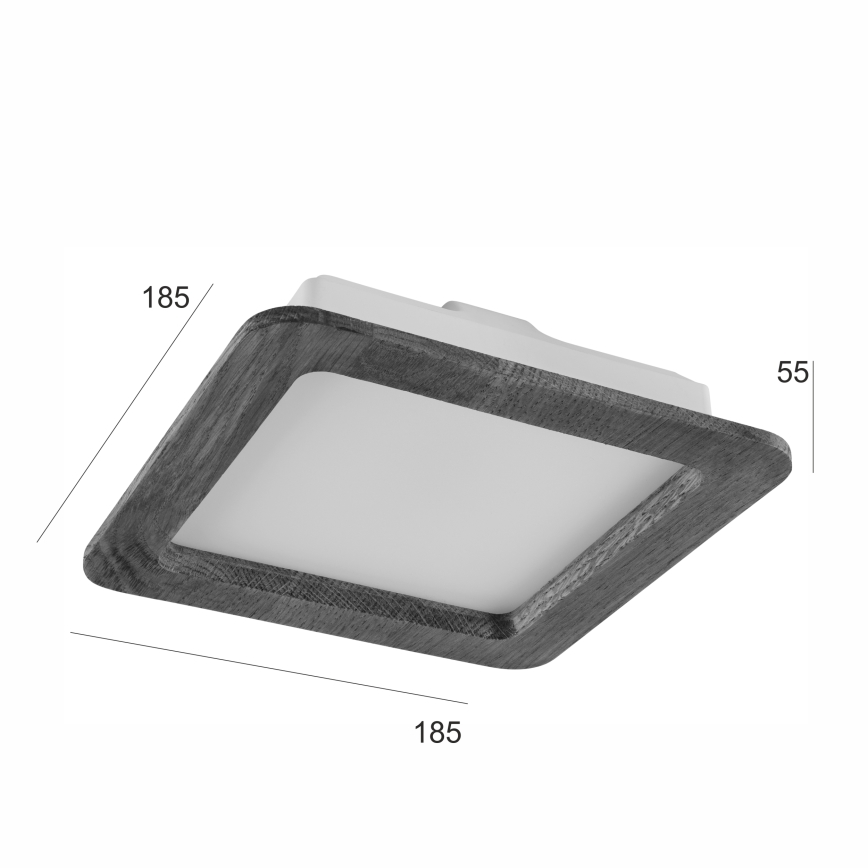 Світлодіодний вбудований світильник WOODY SPOT LED/17W/230V 3000K вишня 18,5x18,5 cm