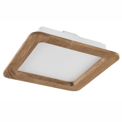 Світлодіодний вбудований світильник WOODY SPOT LED/17W/230V 3000K волоський горіх 18,5x18,5 cm