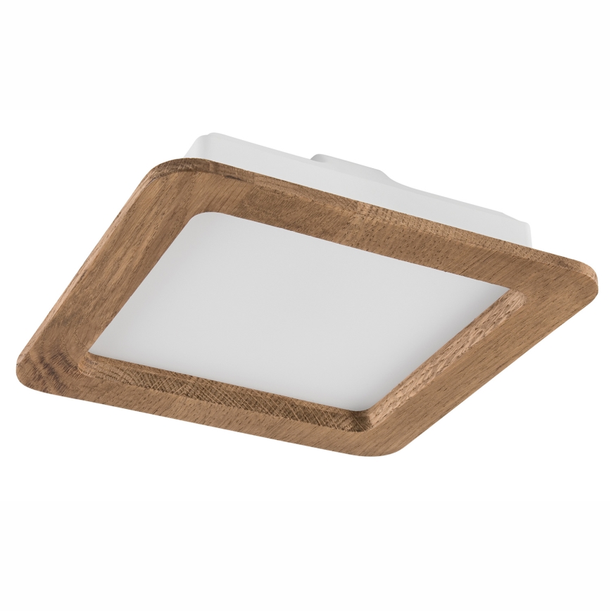 Світлодіодний вбудований світильник WOODY SPOT LED/17W/230V 3000K волоський горіх 18,5x18,5 cm