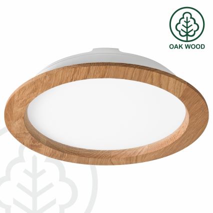 Світлодіодний вбудований світильник WOODY SPOT LED/23,5W/230V 4000K дуб ø 23,5 см