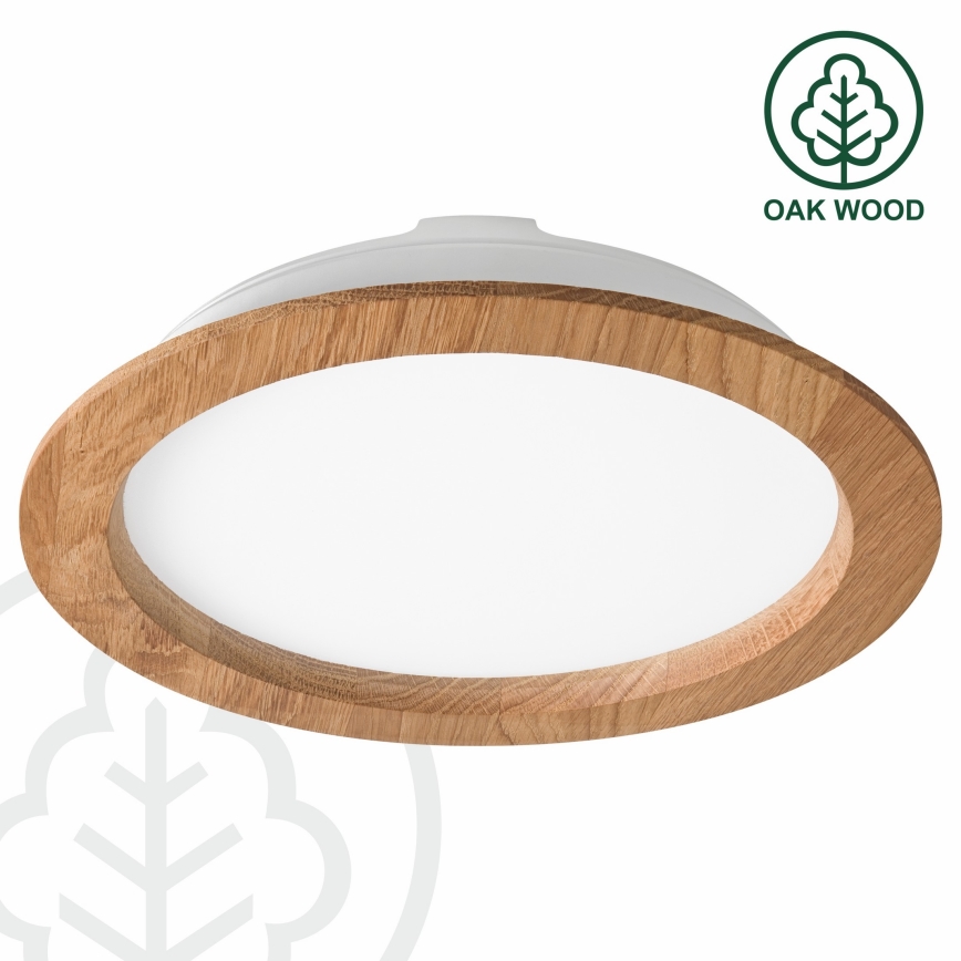 Світлодіодний вбудований світильник WOODY SPOT LED/23,5W/230V 4000K дуб ø 23,5 см