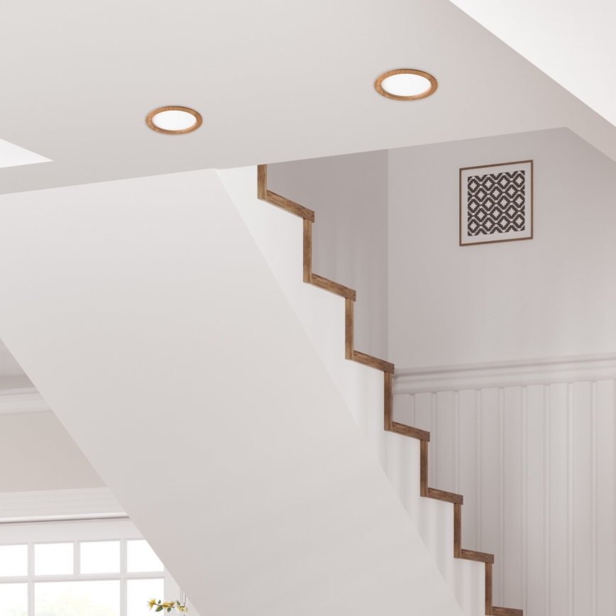 Світлодіодний вбудований світильник WOODY SPOT LED/23,5W/230V 4000K дуб ø 23,5 см
