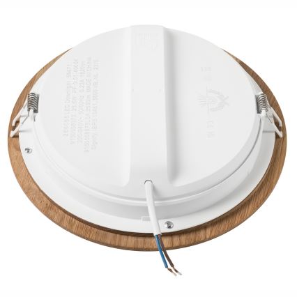 Світлодіодний вбудований світильник WOODY SPOT LED/23,5W/230V 4000K дуб ø 23,5 см