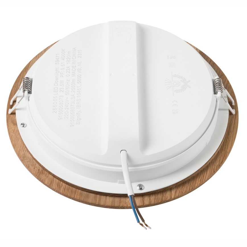 Світлодіодний вбудований світильник WOODY SPOT LED/23,5W/230V 4000K дуб ø 23,5 см