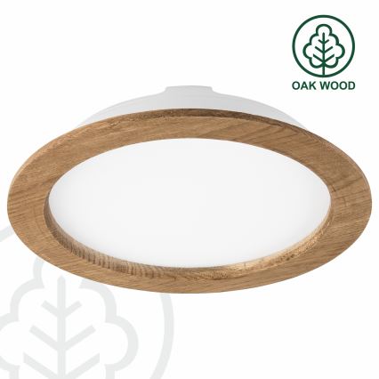 Світлодіодний вбудований світильник WOODY SPOT LED/23,5W/230V 4000K волоський горіх ø 23,5 cm