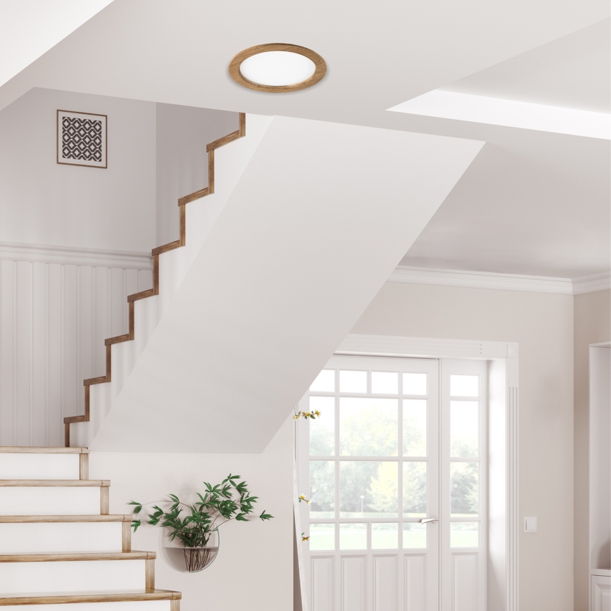 Світлодіодний вбудований світильник WOODY SPOT LED/23,5W/230V 4000K волоський горіх ø 23,5 cm