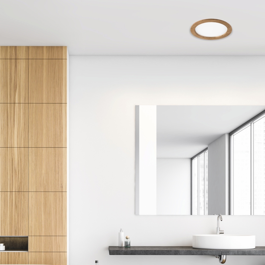 Світлодіодний вбудований світильник WOODY SPOT LED/23,5W/230V 4000K волоський горіх ø 23,5 cm