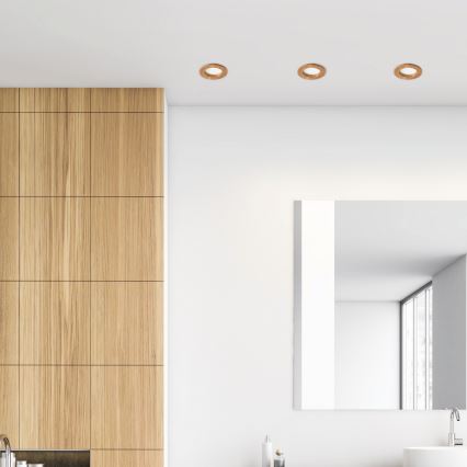 Світлодіодний вбудований світильник WOODY SPOT LED/5,5W/230V 4000K дуб ø 10 см