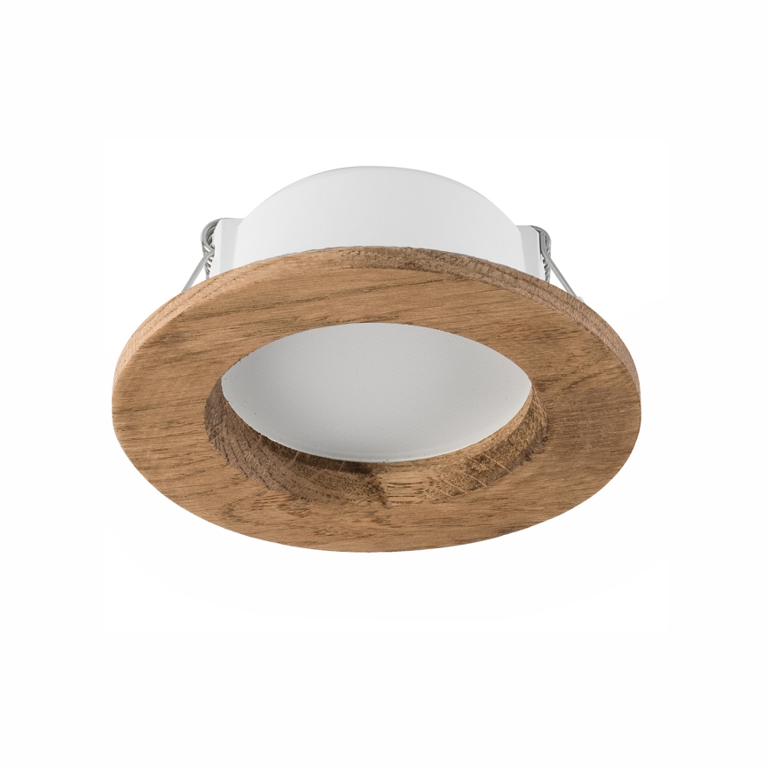 Світлодіодний вбудований світильник WOODY SPOT LED/5,5W/230V 4000K волоський горіх ø 10 cm