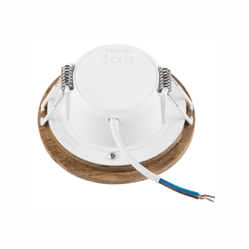 Світлодіодний вбудований світильник WOODY SPOT LED/5,5W/230V 4000K волоський горіх ø 10 cm