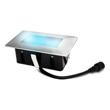 Світлодіодний вбудований зовнішній світильник EASY CONNECT LED/2W/230V синій IP67 прямокутний