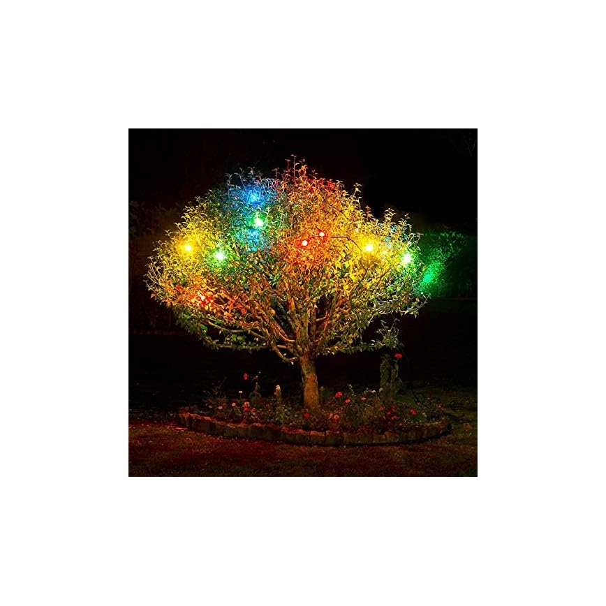 Світлодіодний вуличний гірлянд EASY CONNECT 8xE27 5м IP44 багатокольоровий