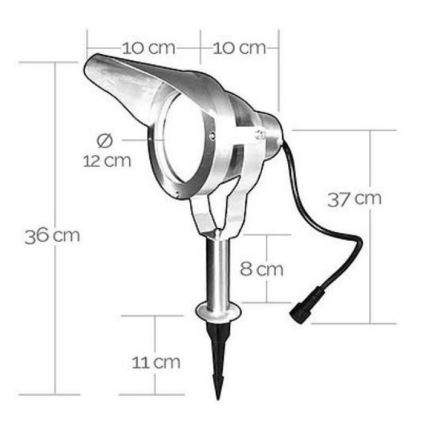 Світлодіодний вуличний світильник EASY CONNECT 1xGU10/10W/230V IP67 матовий хром