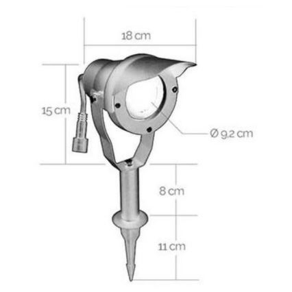 Світлодіодний вуличний світильник EASY CONNECT 1xGU10/6,5W/230V IP67 матовий хром