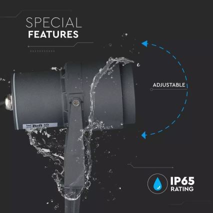 Світлодіодний вуличний світильник LED/12W/100-240V IP65 сірий - зелений світло