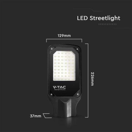 Світлодіодний вуличний ліхтар LED/30W/230V 4000K IP65