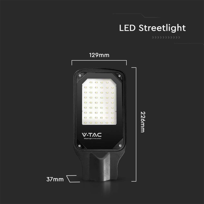 Світлодіодний вуличний ліхтар LED/30W/230V 4000K IP65