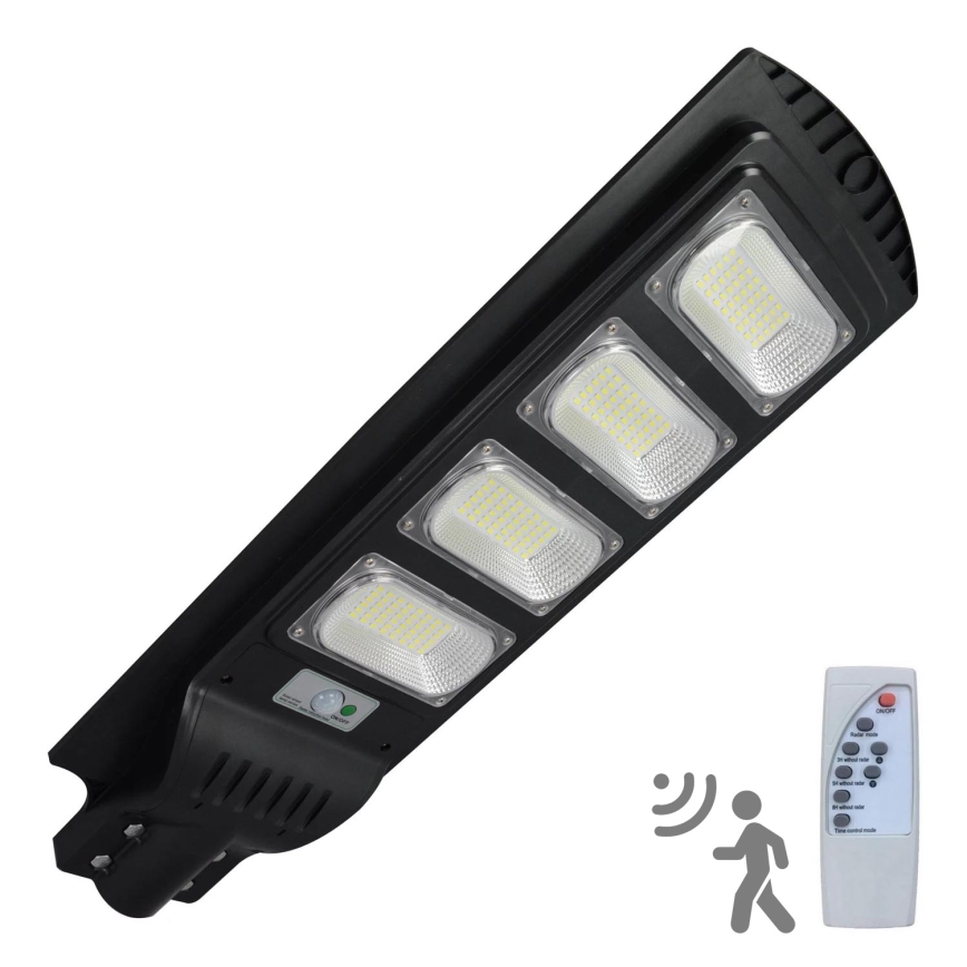 Світлодіодний вуличний ліхтар на сонячній батареї з датчиком STREET LED/15W/3,2V IP65 + дистанційне керування