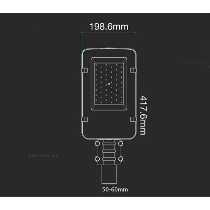 Світлодіодний вуличний ліхтар SAMSUNG CHIP LED/30W/230V 6400K IP65