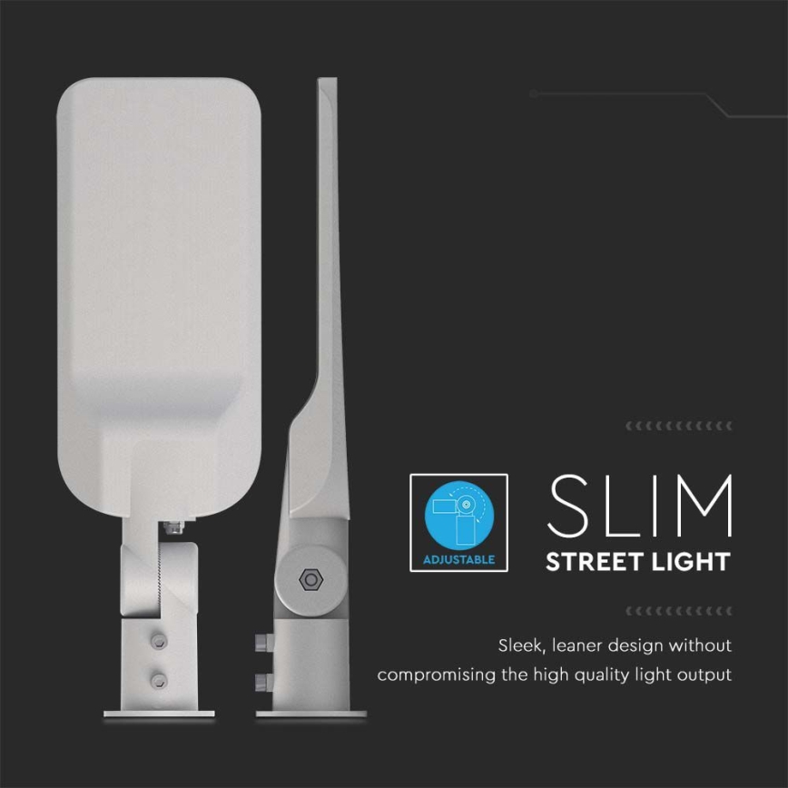 Світлодіодний вуличний ліхтар SAMSUNG CHIP LED/30W/230V 6500K IP65 сірий