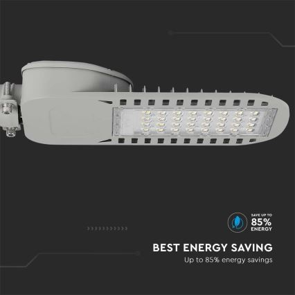 Світлодіодний вуличний ліхтар SAMSUNG CHIP LED/50W/230V 6500K сірий